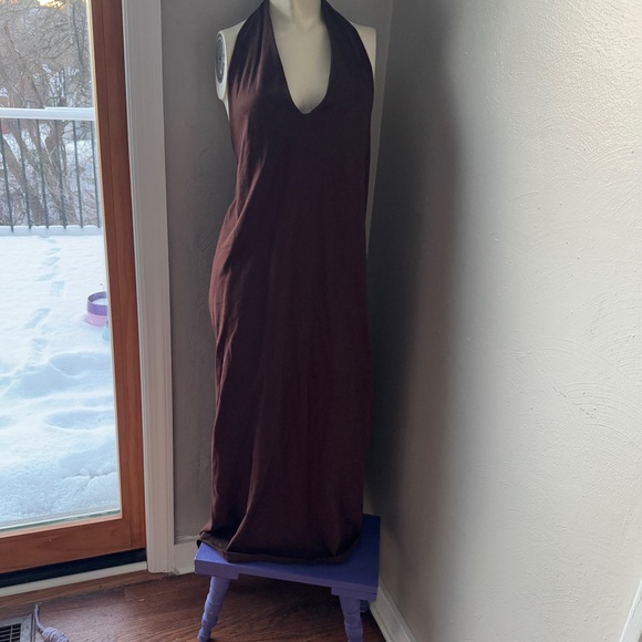 Zara burgundy maxi sleeveless dress size small nwt - Picture 1 of 12